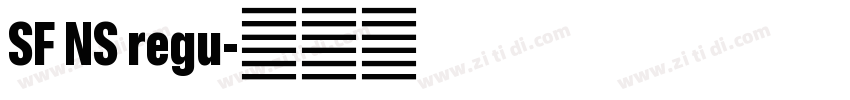 SF NS regu字体转换